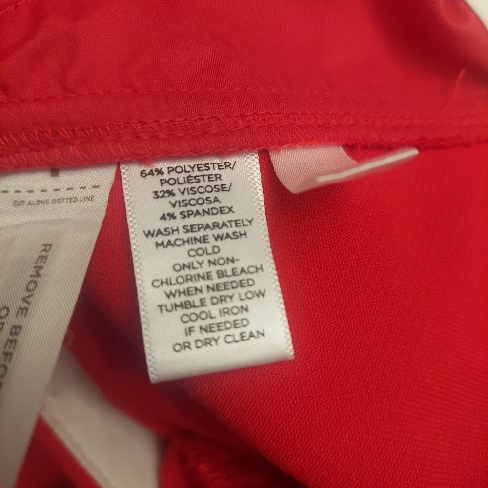 NEW LOFT 10 Marisa Cropped Straight Leg Pants In Tomato Red - Picture 14 of 14